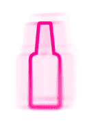 Ícone rosa de uma garrafa