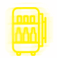 Ícone amarelo de uma geladeira aberta